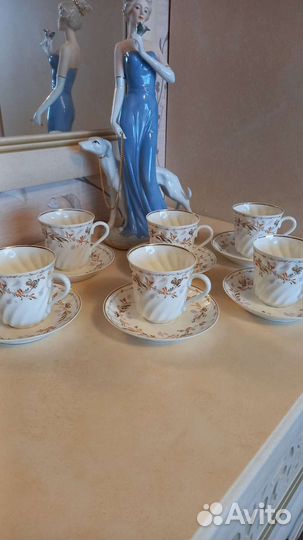 Сервиз кофейный костяной фарфор лфз