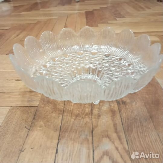 Ваза для фруктов хрустальная