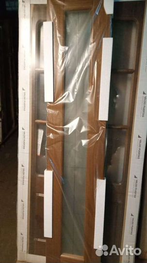 Двери Шпон дуб, орех, макоре новые 400*2000