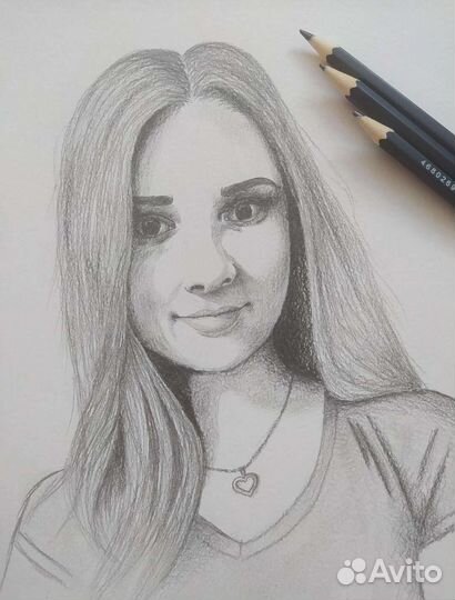 Портрет по фото карандашом