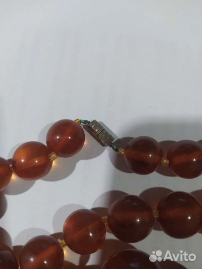 Бусы янтарные