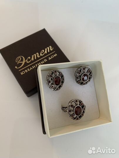 Jenavi комплект кольцо и серьги с Swarovski