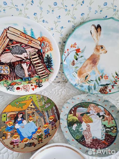 Детские декоративные тарелки Англия, Рига, винтаж