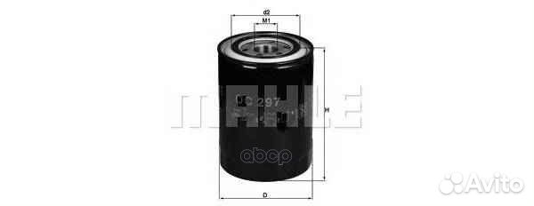 Фильтр масляный OC297 Mahle/Knecht