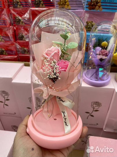 Подарок вечный букет в колбе
