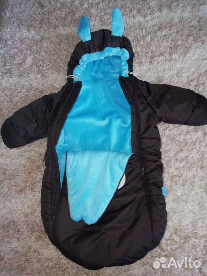 Конверт-комбинезон, шапочка в подарок