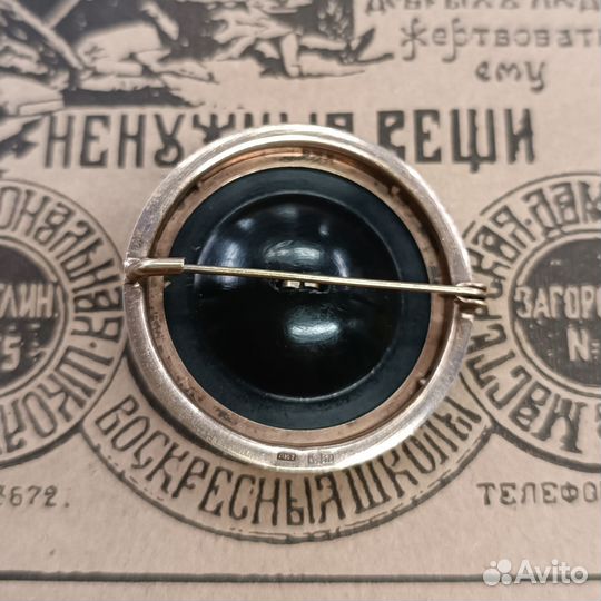 Брошка из серебра 875 пробы