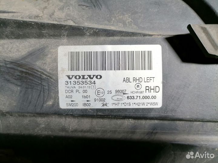Фара левая 31353534 Volvo V70 BW микротрещины