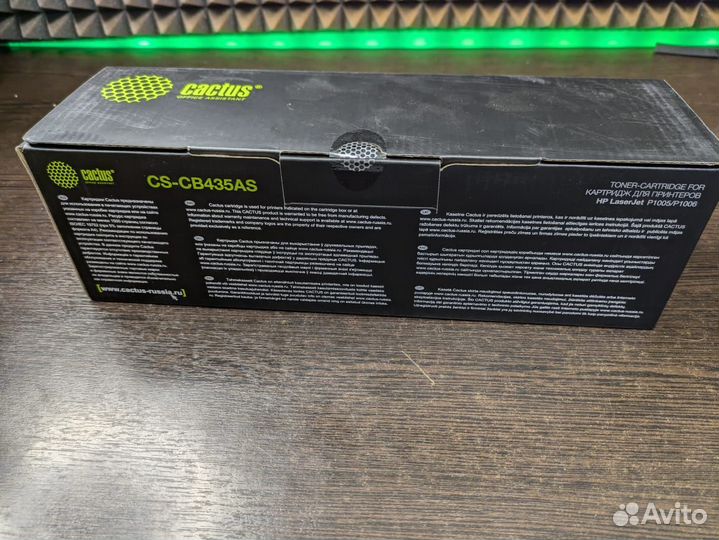 Картридж Cactus CS-CB435AS черно-белый