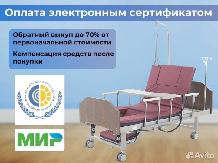 Медицинская кровать функциональная
