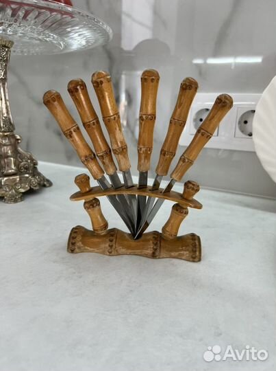 Набор десертных ножей бамбук гдр
