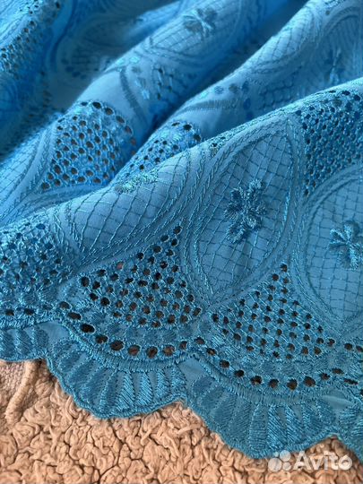 Отрез шитье купон, батист и вышевкой шелком