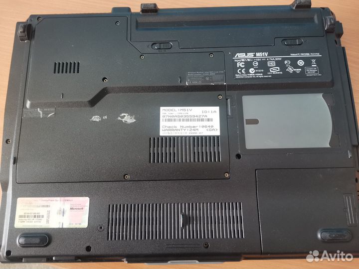 Ноутбук asus на запчасти