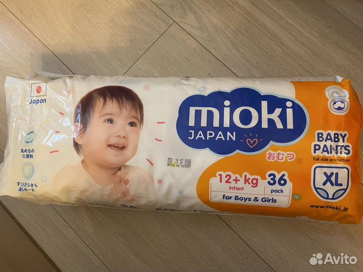 Подгузники трусики 5/XL Mioki 12+ (36 штук)