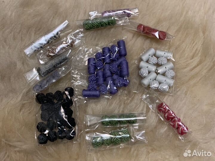 Запонки узелки из пряжи