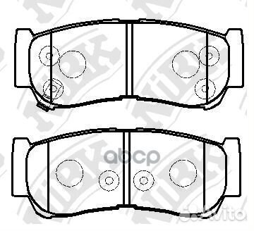 Колодки тормозные дисковые задн. hyundai Santa