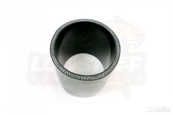 Патрубок силиконовый прямой 60мм длина 76мм стенка 5мм черный