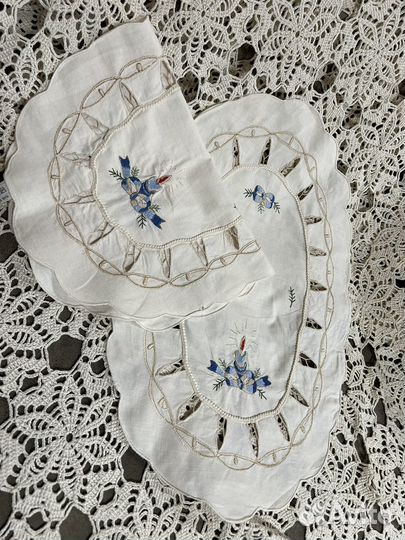 Салфетки-плейсматы с вышивкой, винтаж