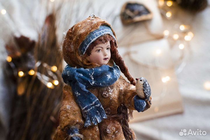Кукла ватная ёлочная игрушка