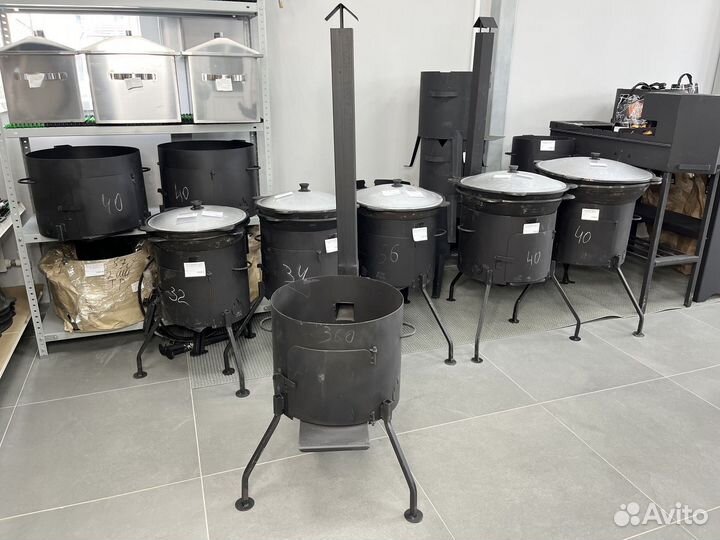 Печь (очаг) с трубой для казана 10-12 литров