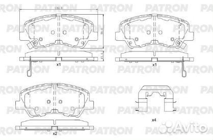 Patron PBP045 Колодки тормозные дисковые передн NI