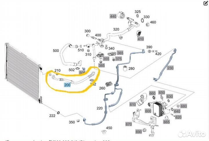 Б/У Шланг кондиционера, трубка В хорошем