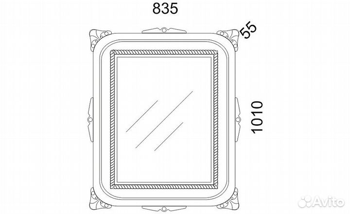 Зеркало в стиле барокко