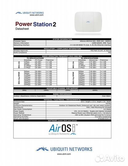Ubiquiti PowerStation PS2-17D