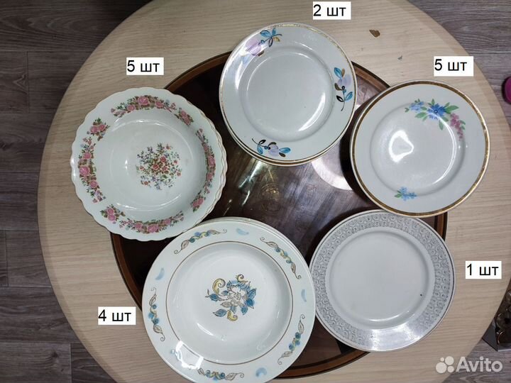 Посуда - тарелки, кружки, рюмки, бокалы