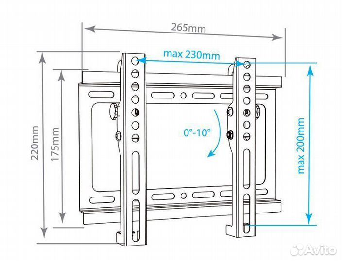 Кронштейн для телевизора с наклоном id 827