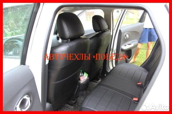 Чехлы Nissan Juke из экокожи чёрные Классика