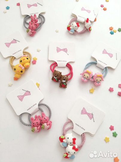 Милые резиночки для волос со зверюшками