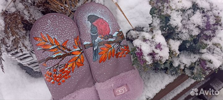 Варежки ручной работы