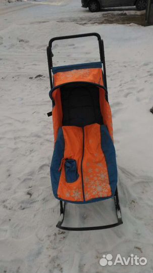 Детские санки коляска