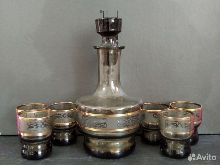 Наборы рюмок хрусталь, вазы, графины СССР