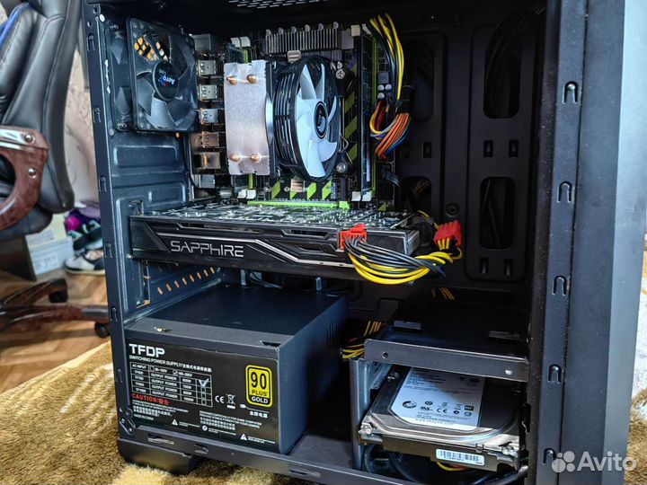 Новый игровой пк /E5-2640/ 16gb /RX 470 8Gb/1Tb