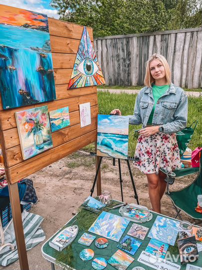 Картина маслом на холсте море