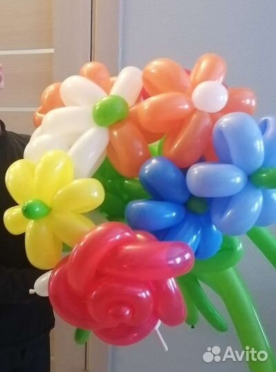 Букет из шаров, дым