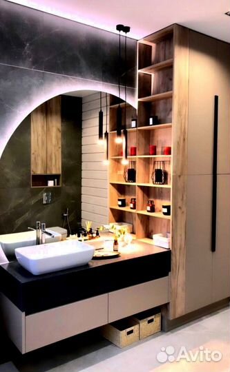 Интерьерные безрамные зеркала любой формы