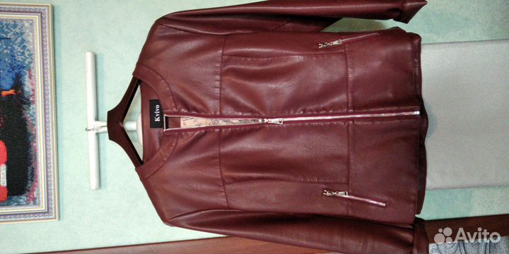 Куртка кожаная женская 52