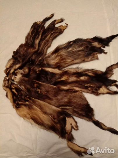 Меховые воротник и шкурки