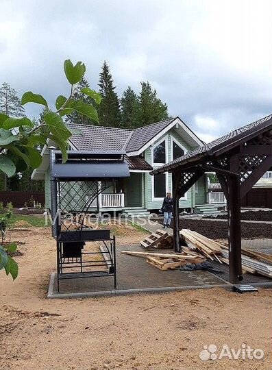 Мангал с крышей