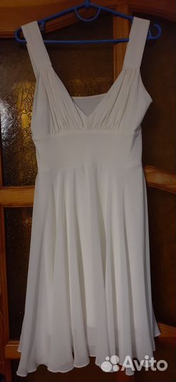 Шифоновое платье молочного цвета