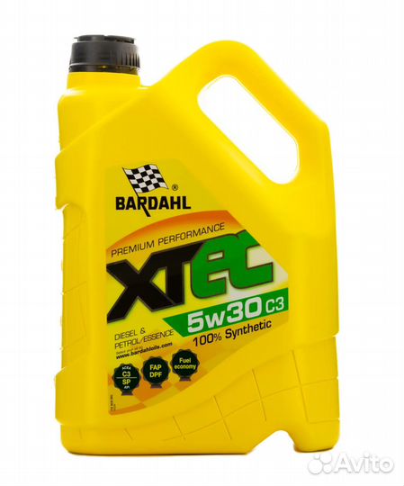 Масло Бардаль Bardahl XTeC 5w-30 C3 DPF LL-04 6л