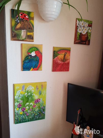 Картина маслом на дереве 