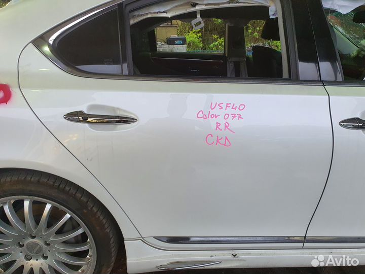 Дверь зад право c Lexus LS460 USF40 1UR-FSE