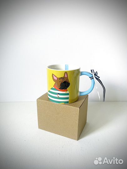 Чашка новая с французским бульдогом