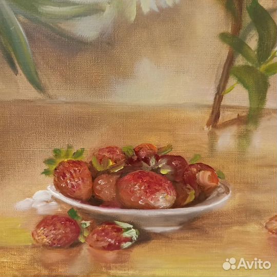 Картина маслом Пионы