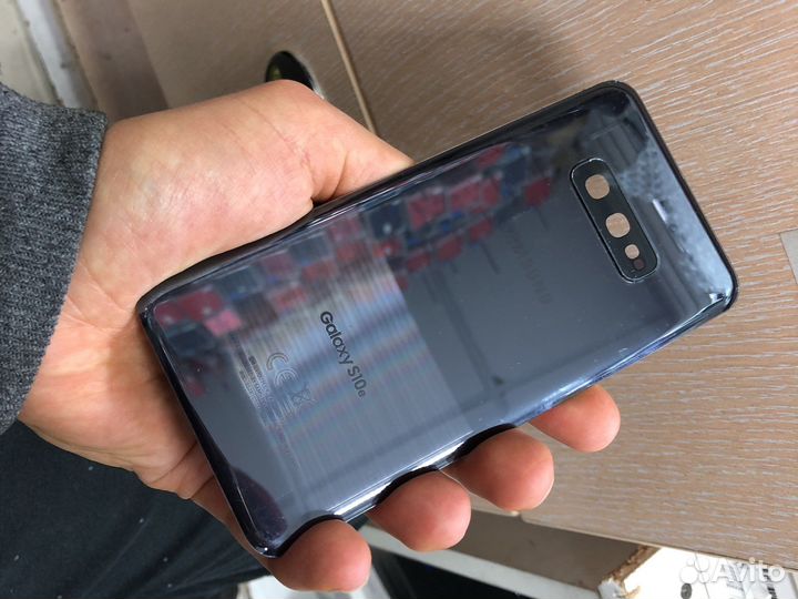 Крышка samsung s10e черная ориг настоящая