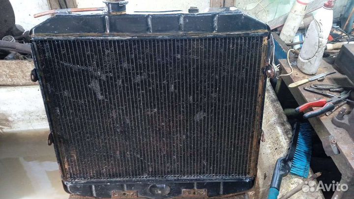 Радиатор основной на УАЗ. Медный 3-х рядный